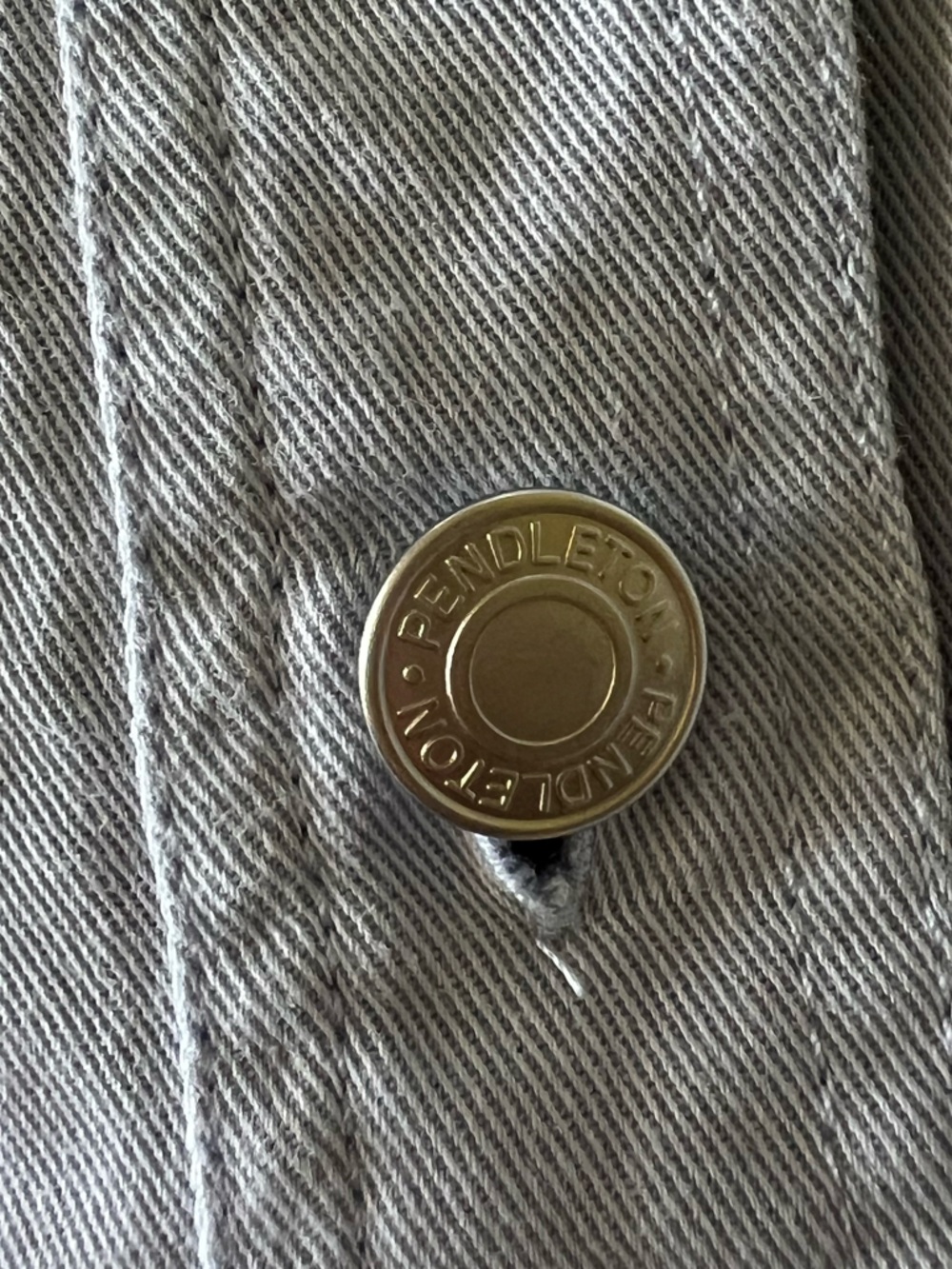 Pendleton Light Blue Button-Front Shirt Jacket - Picture 4 of 4